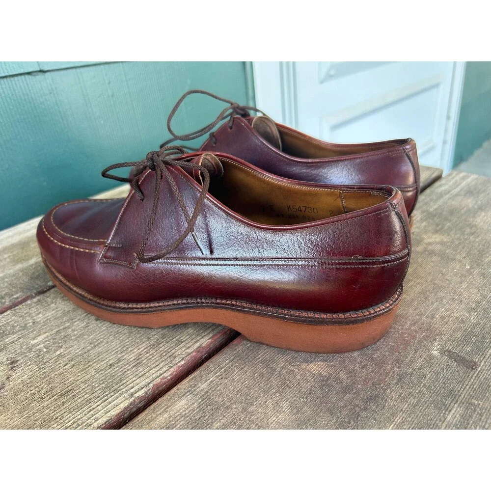 Vintage Bally Derby Shoes Burgundy Men’s Size 8
